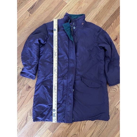 L.L. Bean Jacket Women L Jacket Parka Purple Lined No Hood Vtg 90s USA - Picture 5 of 8